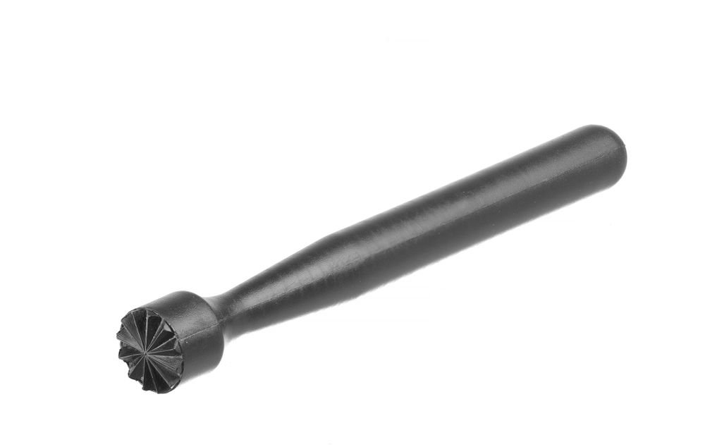 Cocktail-Stößel, BarUp, sternförmig gezahnt, Schwarz, ⌀34x207mm
