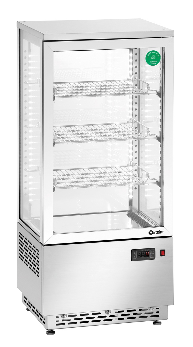 Mini-Kühlvitrine 78L, Edelstahl Mini-Kühlvitrine 78L, Edelstahl