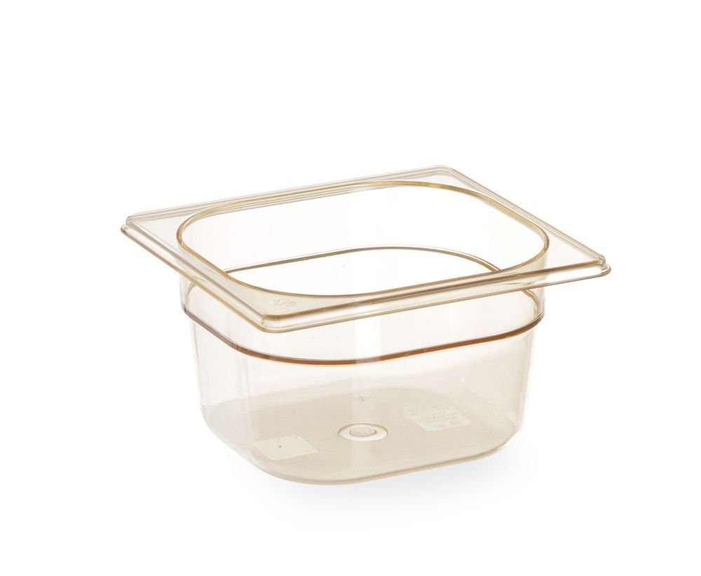 Gastronorm-Behälter 1/6, hochtemperatubeständig, HENDI, GN 1/6, 1,6L, Transparent, 176x162x(H)100mm