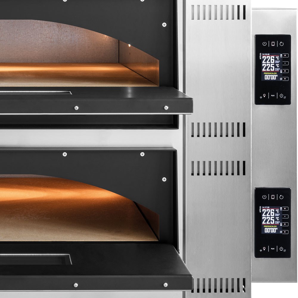 GGF Pizzaofen F-Line Digital, 2 Kammern für 6 Pizzen á Ø 360 mm, 1370x850x750 mm (BxTxH), 18 kW GGF Pizzaofen F-Line Digital, 2 Kammern für 6 Pizzen á Ø 360 mm, 1370x850x750 mm (BxTxH), 18 kW