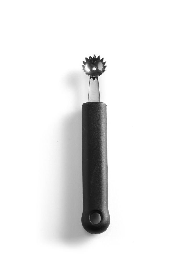 Kugelausstecher geriffelt, HENDI, Schwarz, (L)150mm, Ø 22 mm