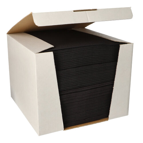 12000 Servietten "ROYAL Collection" 1/4-Falz 40 cm x 40 cm tiefschwarz