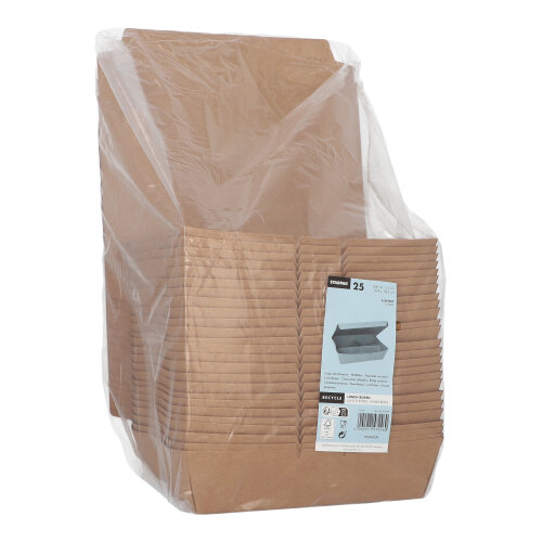 100 Lunchboxen, Pappe 3-geteilt 600 ml 5 cm x 14,8 cm x 18,3 cm braun 1900 Lunchboxen, Pappe 3-geteilt 600 ml 5 cm x 14,8 cm x 18,3 cm braun