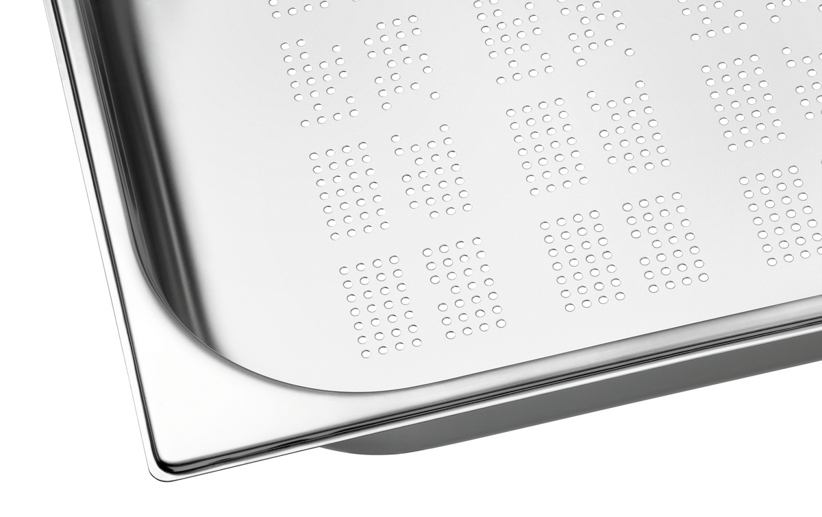 GN-Behälter, 2/3, T65, gelocht GN-Behälter, 2/3, T65, gelocht