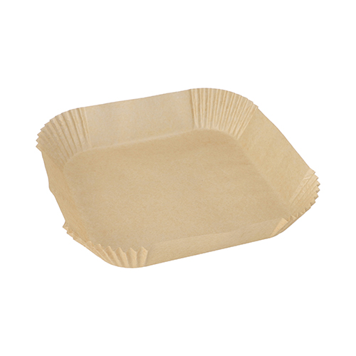 24000 Backpapiere 20 cm x 20 cm x 4,5 cm braun für Heißluftfritteusen