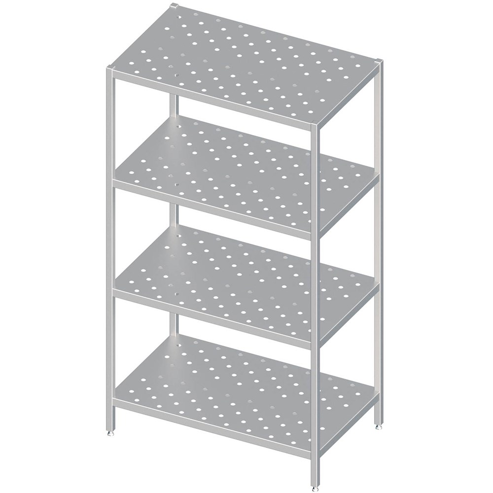 Regal mit gelochten Böden 1800x700x1800 mm, verschweißt