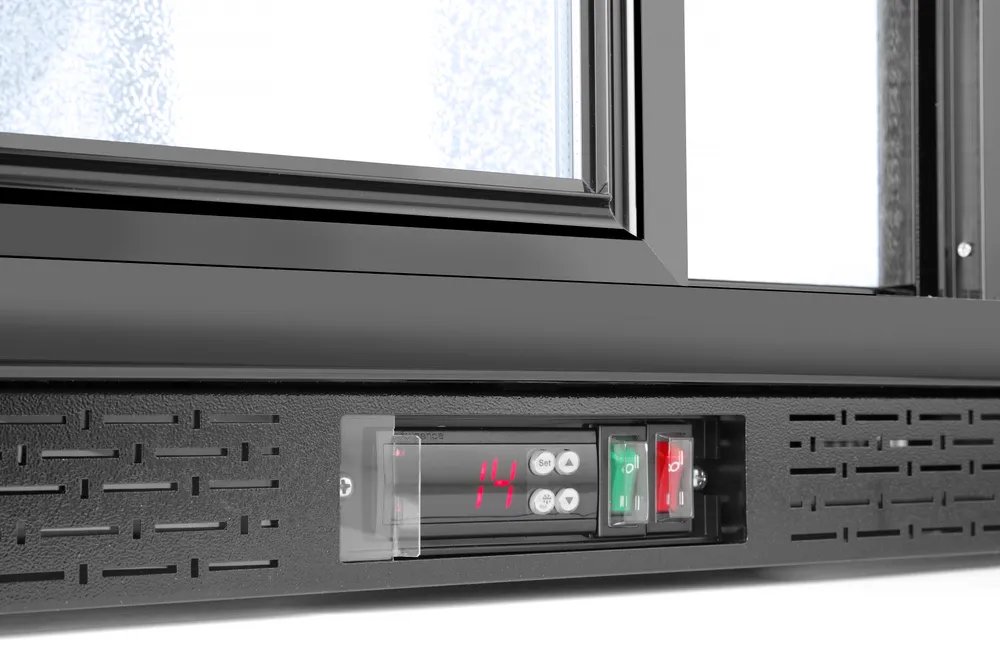 Kühlschrank hinten mit doppelten Schiebetüren, Arktic, 158L, Schwarz, 220-240V/160W, 900x520x(H)865mm