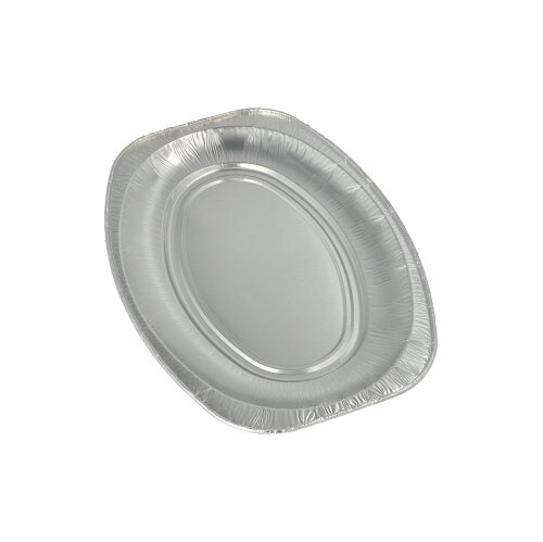 1600 Servierplatten, Alu oval 35 cm x 24,5 cm