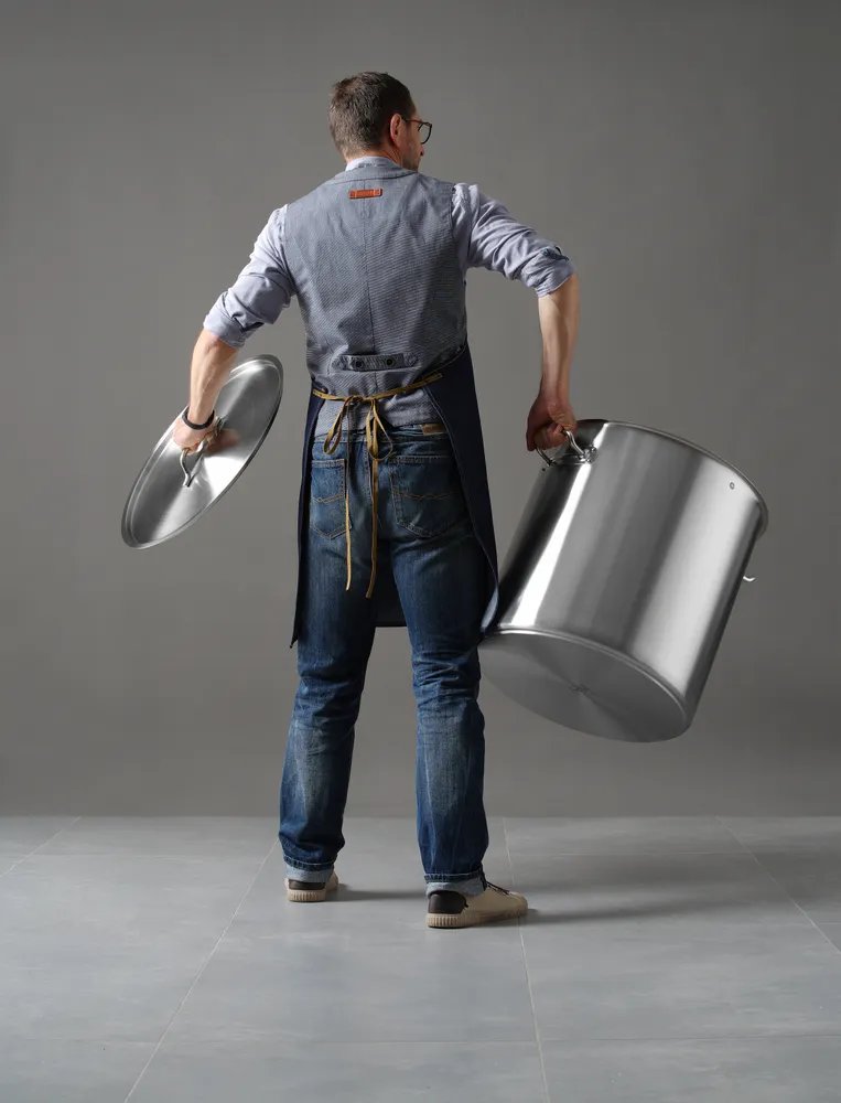 Hoher Schmortopf – mit Deckel, Budget Line, 98L, ⌀500x(H)500mm