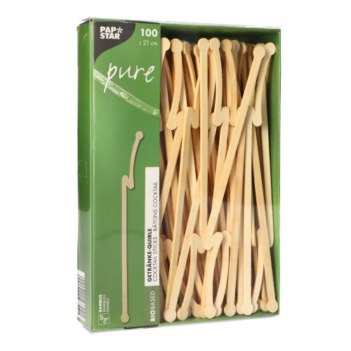 100 Getränke-Quirle, Bambus "pure" 21 cm "Flash" 40000 Getränke-Quirle, Bambus "pure" 21 cm "Flash"