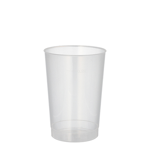 9600 Mehrweg-Trinkbecher PP 0,2 l Ø 6,8 cm · 9,8 cm transluzent unzerbrechlich