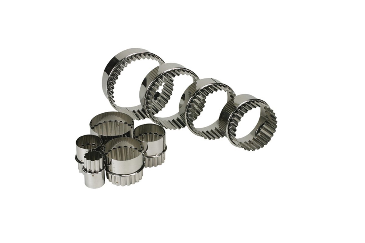 Ausstechersatz doppelt, rund, glatt, und gezackt Ausstechersatz doppelt, rund, glatt, und gezackt