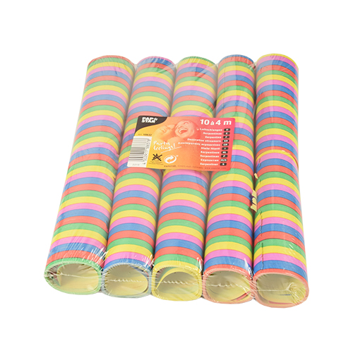 3000 Luftschlangen 4 m "Stripes" flammhemmend