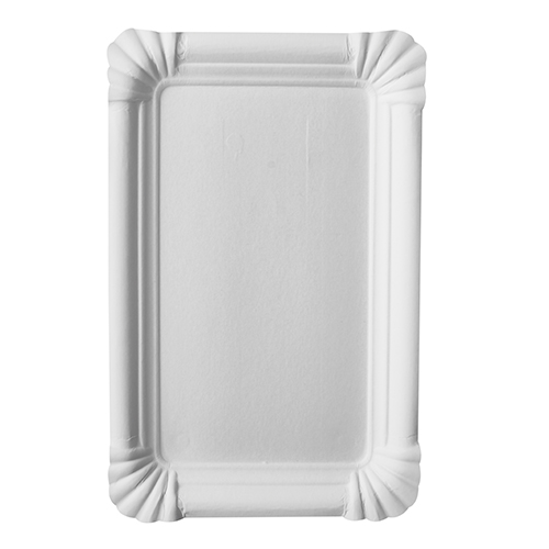 35000 Teller, Pappe "pure" eckig 13 cm x 20 cm weiss