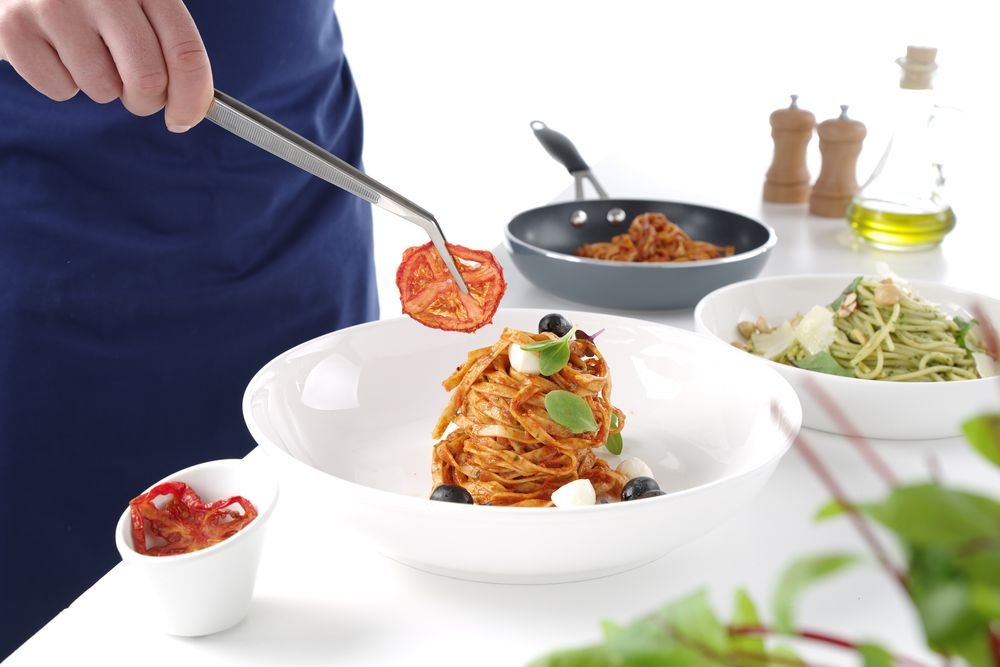 Pinzette, gebogen, HENDI, (L)160mm