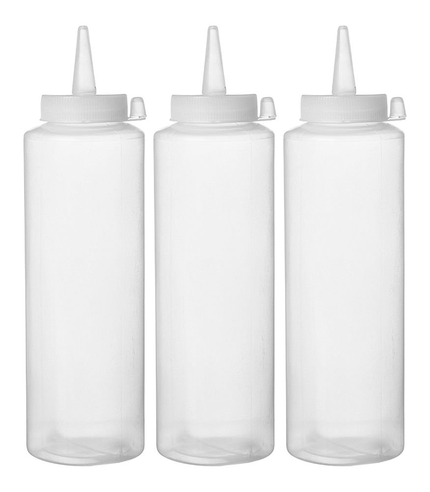 Spenderflaschen, 3er Set, HENDI, 0,2L, Transparent, 3 Stk., ⌀50x(H)185mm