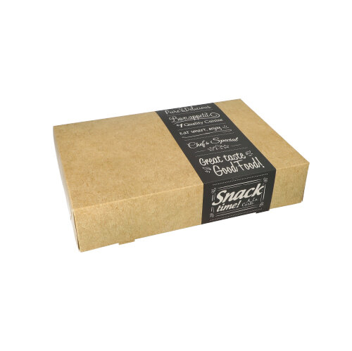 2000 Transport- und Catering-Kartons "pure" eckig 8 cm x 24,5 cm x 35,5 cm "Good Food" klein
