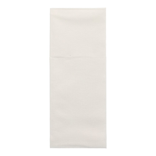 9600 Bestecktaschen, Airlaid 40 cm x 48 cm weiss mit Besteckfalz