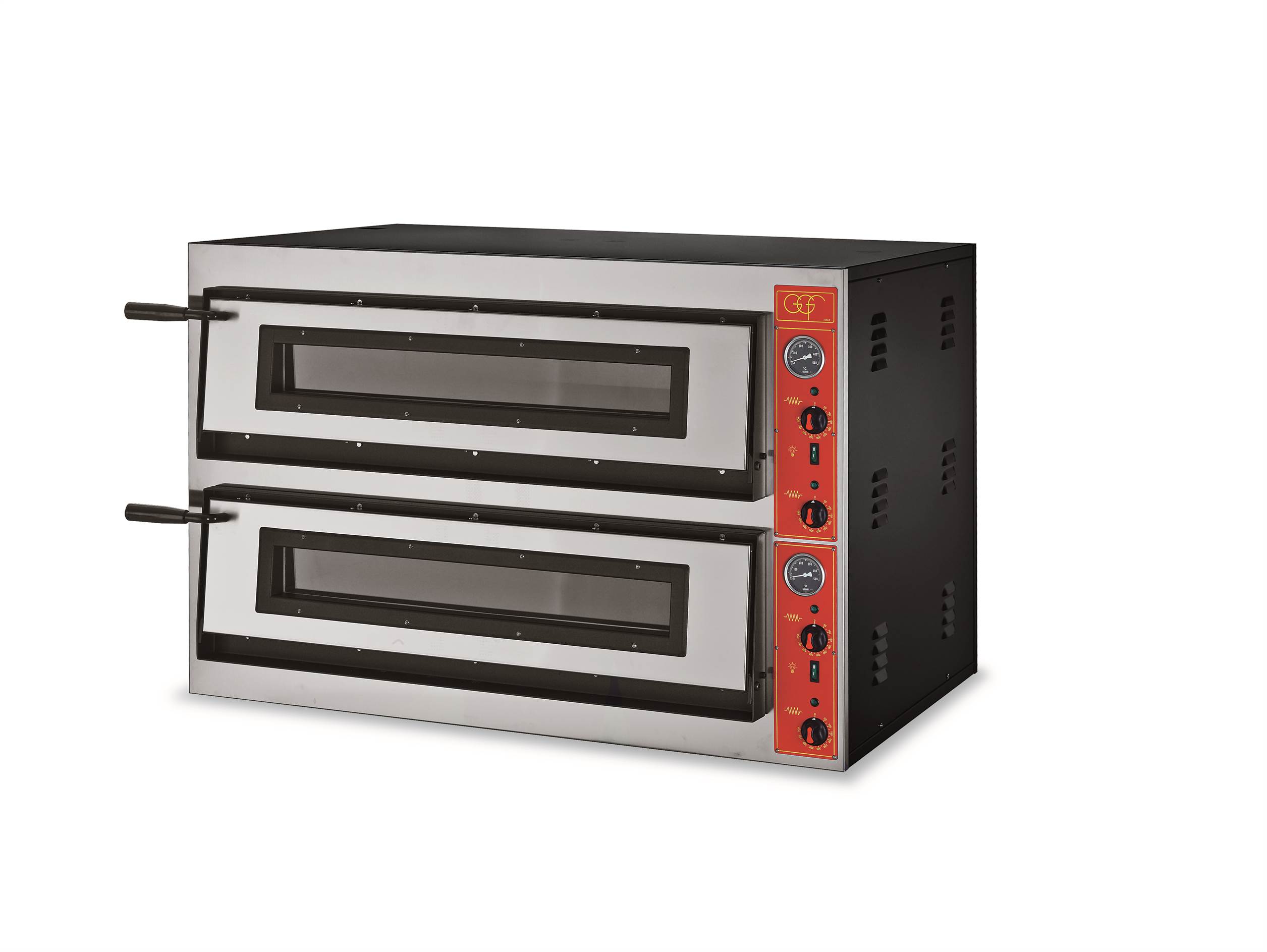 GGF Pizzaofen mit zwei Kammern für 12 Pizzen à 300 mm, 12,8 kW, 1150 x 735 x 750 mm (BxTxH)
