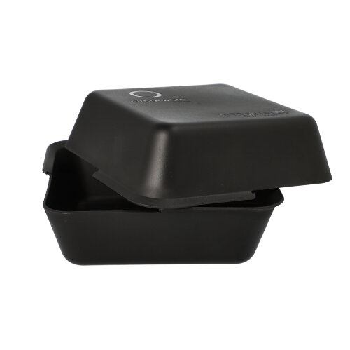 Circulware by Haval Mehrweg-Foodboxen 4,3 cm x 15,6 cm x 15,6 cm schwarz , 2-teilig