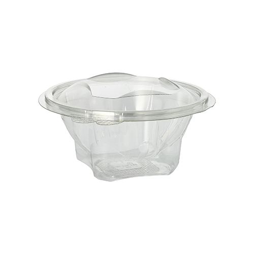 50 Feinkost- und Salatschalen mit Klappdeckel, R-PET rund 500 ml Ø 15,5 cm · 6,8 cm glasklar 3000 Feinkost- und Salatschalen mit Klappdeckel, R-PET rund 500 ml Ø 15,5 cm · 6,8 cm glasklar