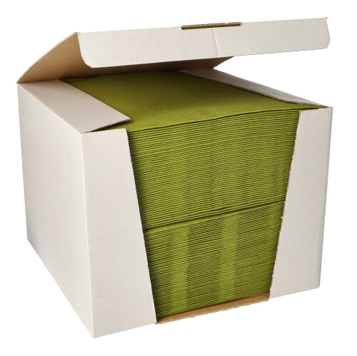 12000 Servietten "ROYAL Collection" 1/4-Falz 40 cm x 40 cm olivgrün