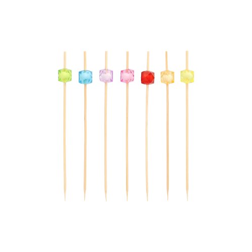 120000 Fingerfood - Picker 12 cm farbig sortiert "Square"