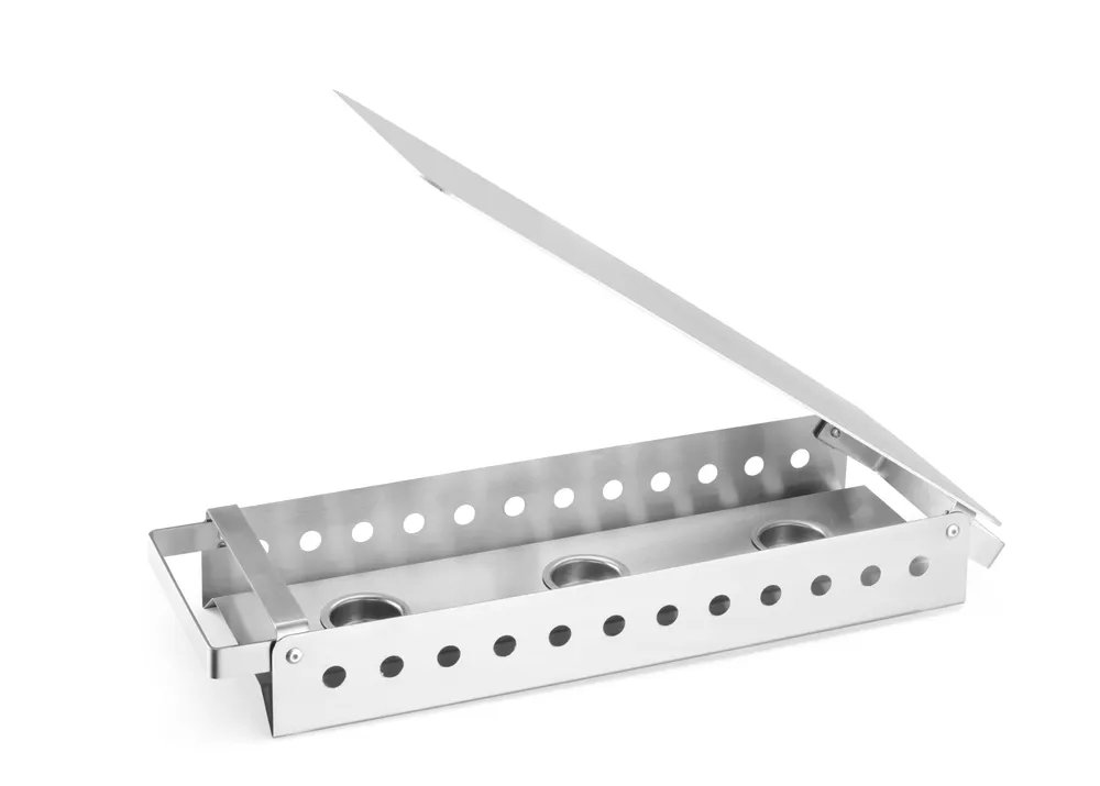 Speisenwärmer mit 3 Teelichthaltern, 450x180x(H)65mm