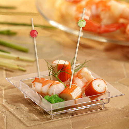 120000 Fingerfood - Picker 12 cm farbig sortiert "Square"