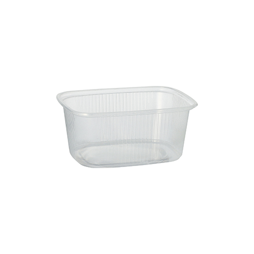24000 Verpackungsbecher, PP eckig 250 ml 4,9 cm x 8,1 cm x 10,8 cm transparent