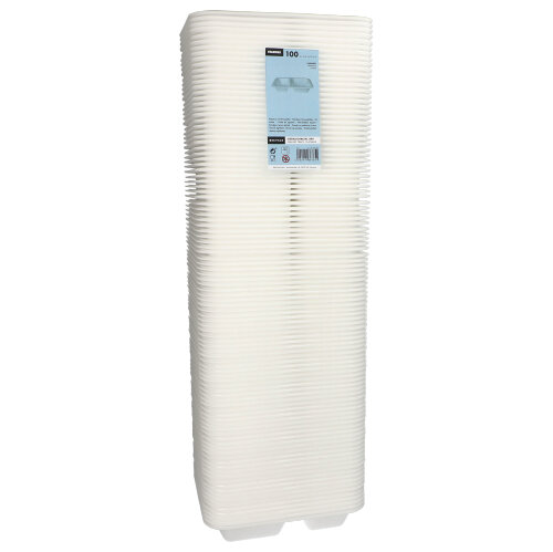 2400 Siegelschalen, XPS 2-geteilt 800 ml 4,2 cm x 18,5 cm x 23,5 cm weiss laminiert