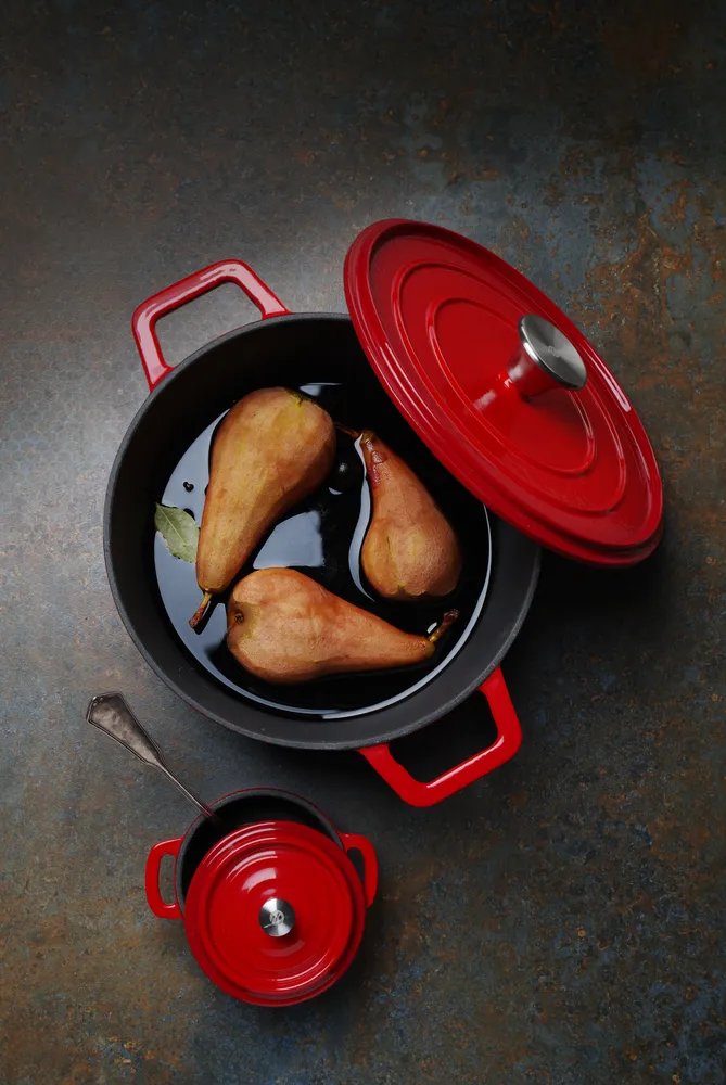 Emaillierter Gusseisentopf, 3,7L, Rot, 317x240x(H)105mm