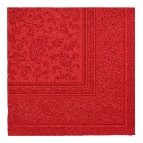 12000 Servietten "ROYAL Collection" 1/4-Falz 40 cm x 40 cm bordeaux "Ornaments"