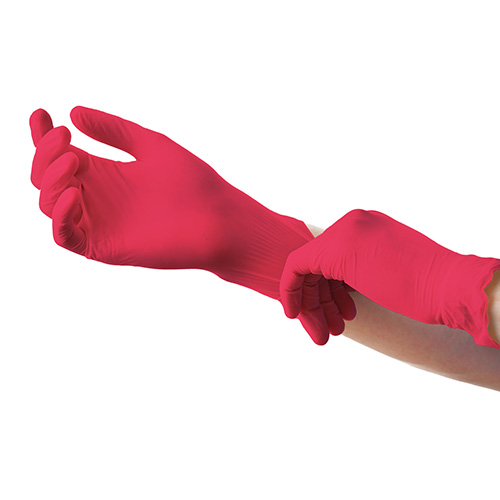 Medi-Inn® Classic Handschuhe, Nitril puderfrei rot "Nitril Red Plus" Größe XL