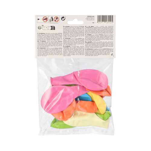 10 Luftballons Ø 25 cm farbig sortiert "Pastel" 33600 Luftballons Ø 25 cm farbig sortiert "Pastel"