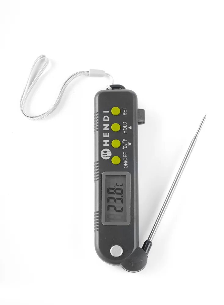 Thermometer mit einklappbarer Sonde, 160x40x(H)25mm