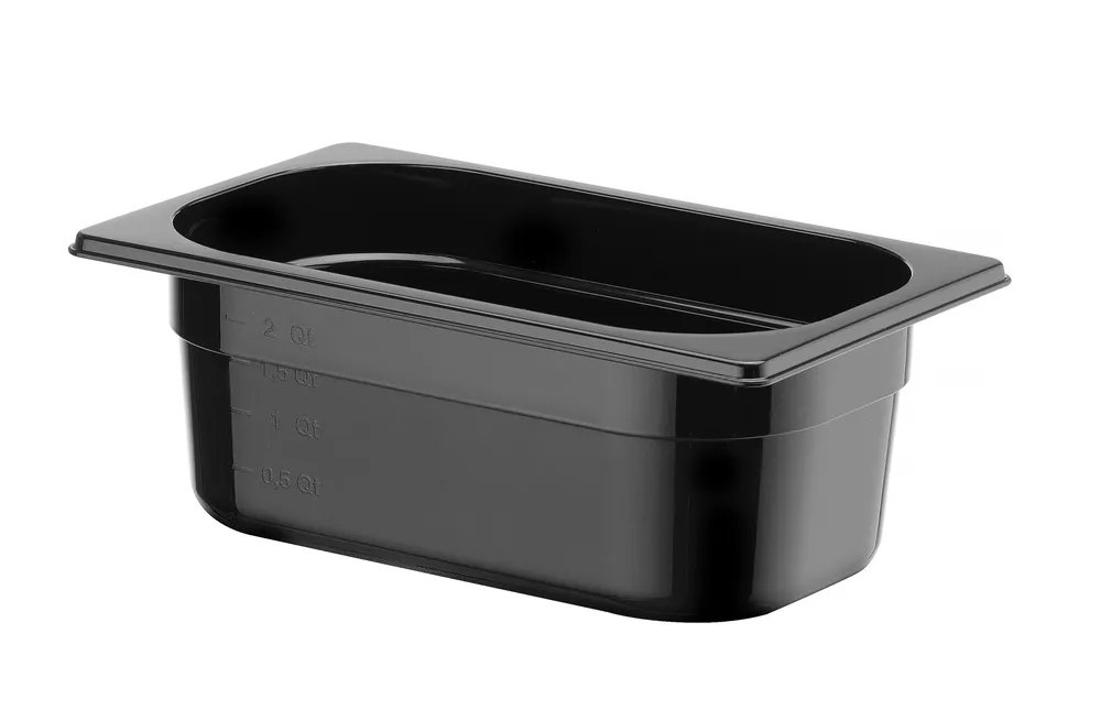 Gastronorm-Behälter 1/4, Profi Line, GN 1/4, 2,8L, Schwarz, 265x162x(H)100mm Gastronorm-Behälter 1/4, Profi Line, GN 1/4, 2,8L, Schwarz, 265x162x(H)100mm