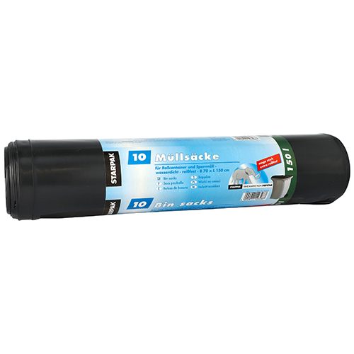 2500 Müllsäcke, LDPE 150 l 150 cm x 70 cm schwarz extra stark und extra reißfest