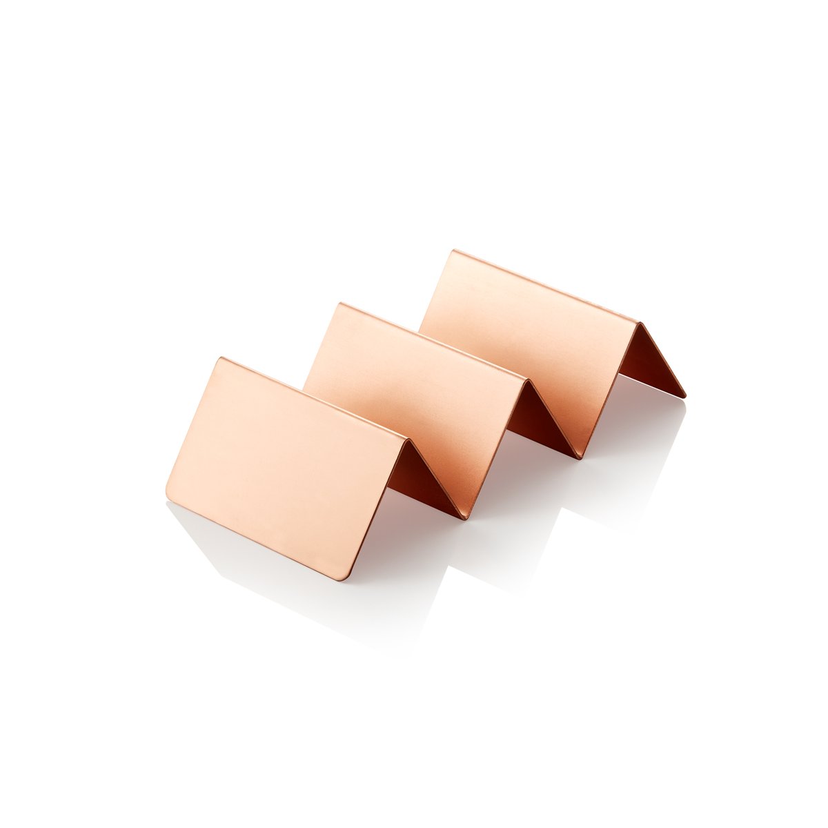 Snackpresenter mit 2 Ablagen, 21 x 10 x 5 cm, kupferfarben, Edelstahl