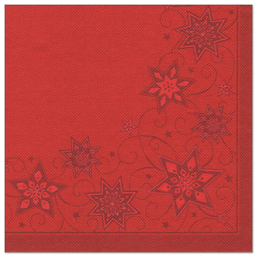 160 Servietten "ROYAL Collection" 1/4-Falz 40 cm x 40 cm rot "Just Stars" 12000 Servietten "ROYAL Collection" 1/4-Falz 40 cm x 40 cm rot "Just Stars"