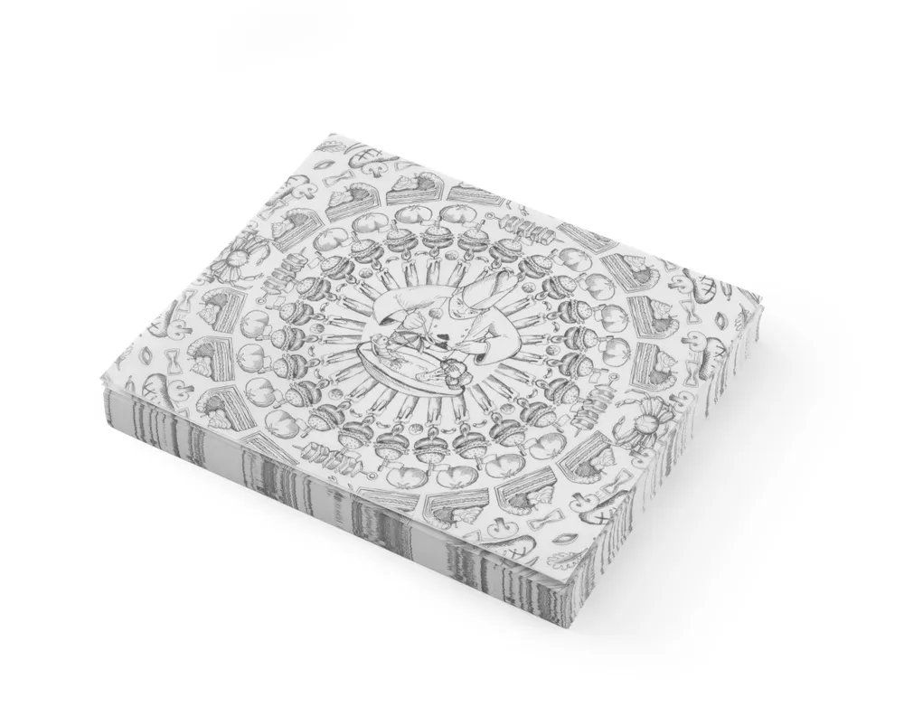 Einschlagpapier, fettdicht, Koch- und Speisen-Aufdruck, 500 Stk., 250x200mm Einschlagpapier, fettdicht, Koch- und Speisen-Aufdruck, 500 Stk., 250x200mm