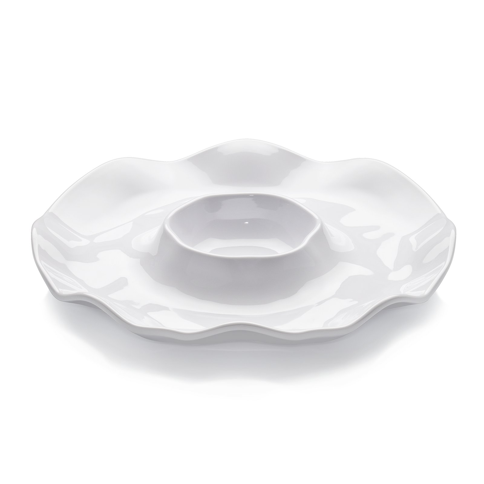 Chip & Dip Platte Q Squared Ruffle Round Ø 40,6 cm Chip & Dip Platte Q Squared Ruffle Round Ø 40,6 cm