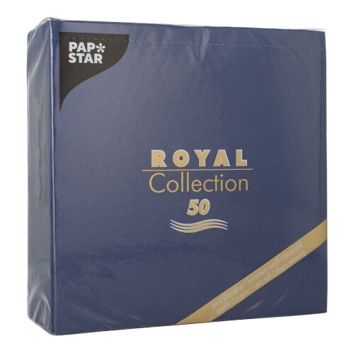 250 Servietten "ROYAL Collection" 1/4-Falz 40 cm x 40 cm dunkelblau 12500 Servietten "ROYAL Collection" 1/4-Falz 40 cm x 40 cm dunkelblau