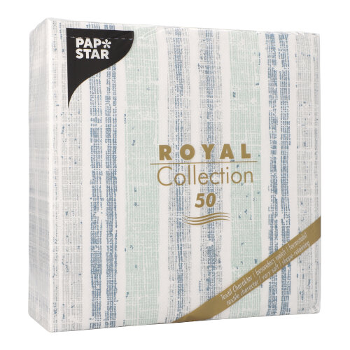 250 Servietten "ROYAL Collection" 1/4-Falz 40 cm x 40 cm dunkelblau "Stripes" 12500 Servietten "ROYAL Collection" 1/4-Falz 40 cm x 40 cm dunkelblau "Stripes"