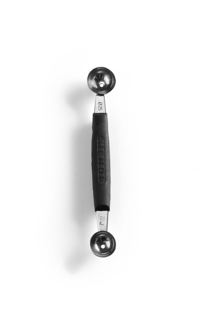 Kugelausstecher doppelt, HENDI, ø 22-25 mm, Schwarz, (L)165mm Kugelausstecher doppelt, HENDI, ø 22-25 mm, Schwarz, (L)165mm