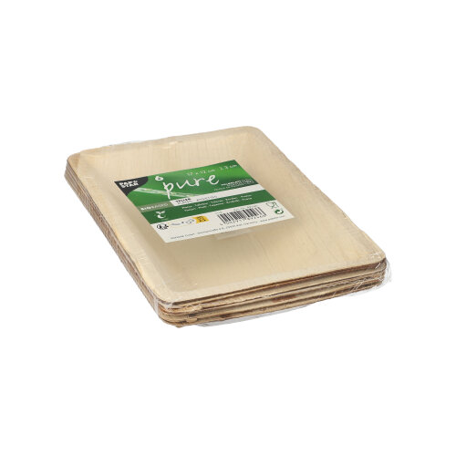 4200 Teller Palmblatt "pure" eckig 3 cm x 17 cm x 12 cm natur