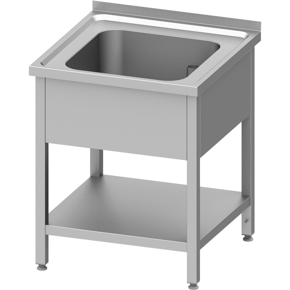 Spültisch mit Grundboden 600x600x850 mm, mit einem Becken mit Aufkantung, verschweißt Spültisch mit Grundboden 700x600x850 mm, mit einem Becken mit Aufkantung, verschweißt