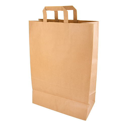 2400 Tragetaschen, Papier 44 cm x 32 cm x 17 cm braun mit Tragegriff