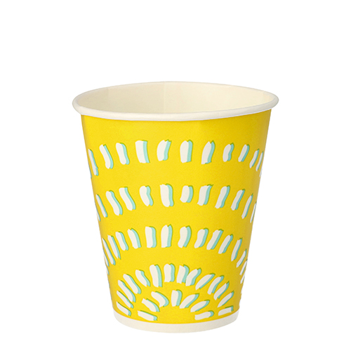 36000 Trinkbecher für Kaltgetränke, Pappe 0,3 l Ø 8,97 cm · 10 cm gelb