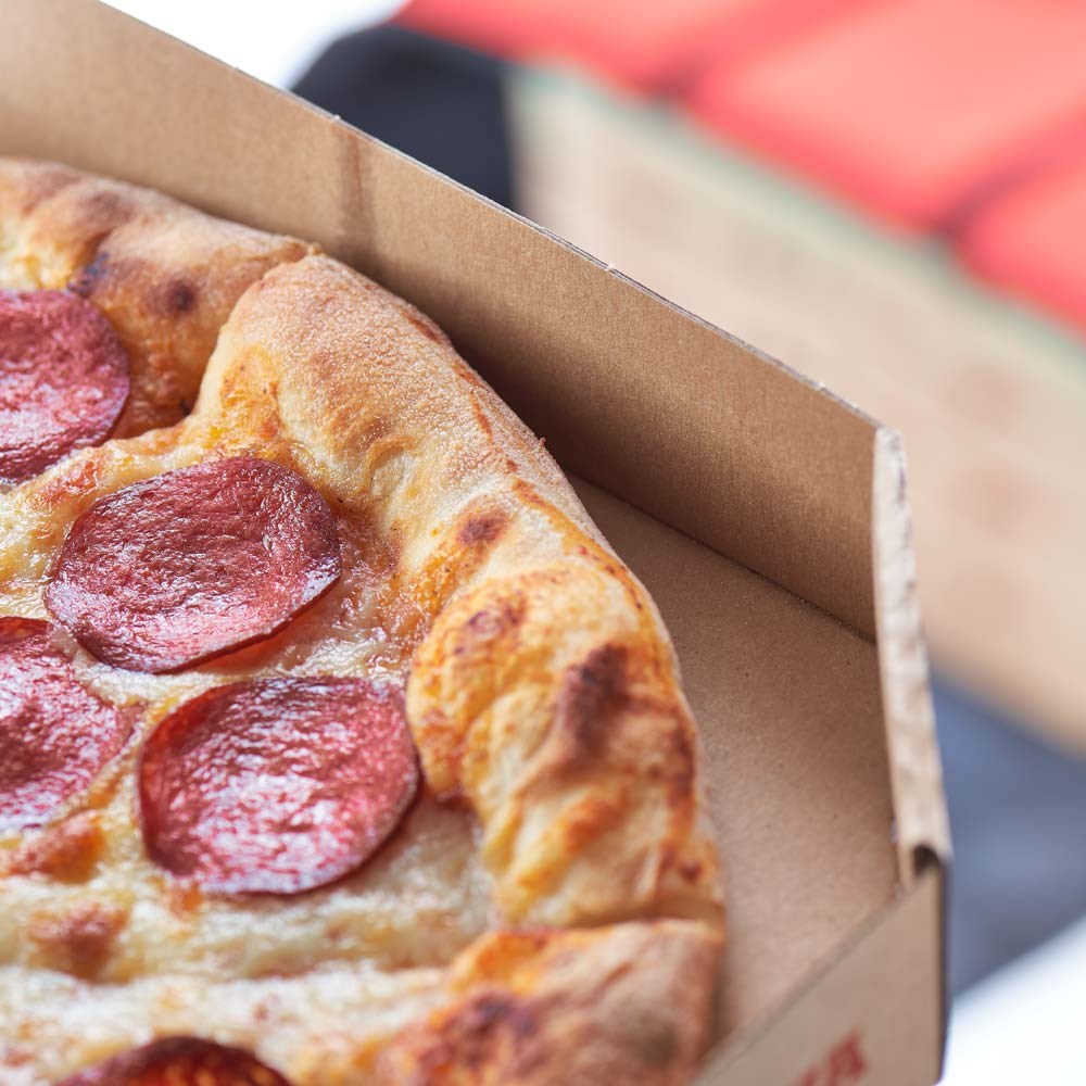 Pizza Transporttasche, Frontlader, allseitig isoliert, 500x500x300 mm